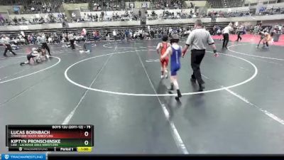 75 lbs Cons. Round 1 - Lucas Bornbach, Stratford Youth Wrestling vs Kiptyn Pronschinske, LAW - Lacrosse Area Wrestlers