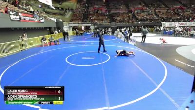 84 lbs Quarterfinal - Aiden DiFrancisco, RBWC (Rancho Bernardo Wrestling Club) vs Caleb Seang, Red Star Wrestling Academy