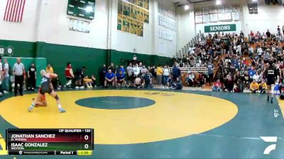 120 lbs Quarterfinal - Jonathan Sanchez, El Modena vs Isaac Gonzalez, Western