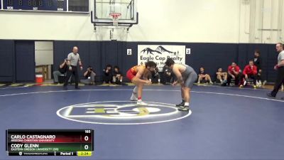 165 lbs Cons. Round 2 - Cody Glenn, Eastern Oregon University (OR) vs Carlo Castagnaro, Arizona Christian University