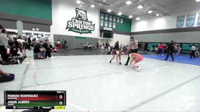 150 lbs Quarterfinal - Andie Albers, Hemet vs Mariah Rodriguez, Barstow