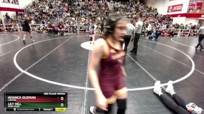 115 lbs 3rd Place Match - Avianca Guzman, Laramie vs Lily Hill, Wind River