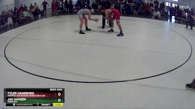 129 lbs Champ. Round 2 - Jax Hansen, Nebraska vs Tyler Haneborg, Midwest Destroyers Wrestling Club