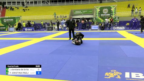 Luila Damiana De Brito Silva vs FLAVIA CRISTINA PAGLIARINI 2024 Brasileiro Jiu-Jitsu IBJJF