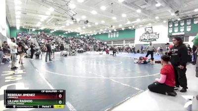 101 lbs Quarterfinal - Lillian Raghoo, Canyon Springs vs Rebekah Jimenez, Lawndale