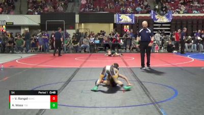 54 lbs Cons. Round 2 - Victor Rangel, Big Game Wrestling Club MT vs Atticus Wass, Touch Of Gold