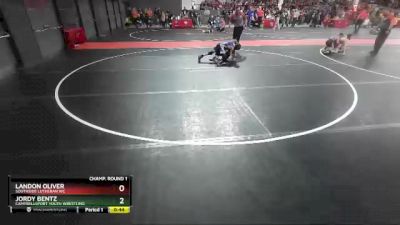 80 lbs Champ. Round 1 - Landon Oliver, Southside Lutheran WC vs Jordy Bentz, Campbellsport Youth Wrestling