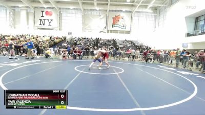 160 lbs Champ. Round 2 - Yair Valencia, Club Not Listed vs Johnathan McCall, Whitney Point Youth Wrestling Club