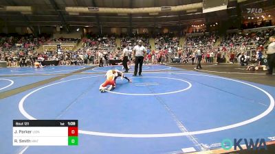 58 lbs 5th Place - Jackson Parker, Lions Wrestling Academy vs Rhett Smith, Hinton Takedown Club