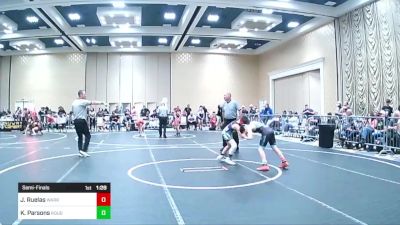 98 lbs Semifinal - Josiah Ruelas, Warriors Wr Acd vs Kai Parsons, Rough House