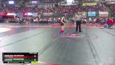 G - 107 lbs Champ. Round 2 - Cadence Crookston, Simms (Girls) vs Angelina Escarcega, Poplar (Girls)