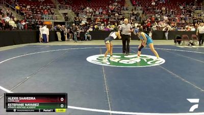 Girls 100 lbs 3rd Place Match - Estefanie Nayarez, Atrisco Heritage Academy vs Alexis Saavedra, Cleveland