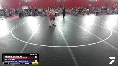 180 lbs Round 1 - Abigale Swanson, Northern Exposure Wrestling Club vs Kalie Davis, Belmont-Platteville Youth Wrestling Club