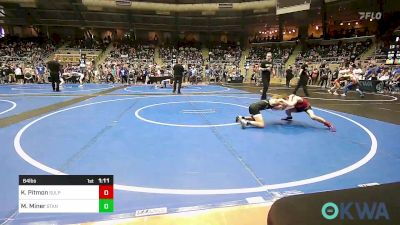 64 lbs Round Of 16 - Kasten Pitmon, Sulphur Youth Wrestling Club vs Max Miner, Standfast