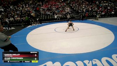 120 lbs Semifinal - Karson Shelley, Spanish Fork vs Ryder Christensen, Wasatch