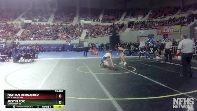 D3-120 lbs Semifinal - Justin Fox, Sahuarita Hs vs Nathan Hernandez, Mica Mountain