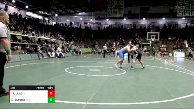 285 lbs Semifinal - Andrew Just, Franklin Central vs Dom Burgett, Hamilton Southeastern