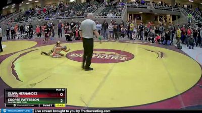 74 lbs Semifinal - Cooper Patterson, Cascade Mat Club vs Olivia Hernandez, Mat Sense