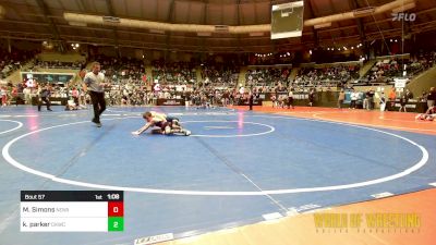 55 lbs Round Of 16 - Mason Simons, Nova Wrestling Club vs Kamdynn Parker, Chaparral Kids Wrestling Club