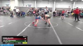 72 lbs Round 1 (4 Team) - Ryder Gillispie, Bull Island vs Nolan Adolphson, 84 Athletes