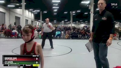 40 lbs Round 2 (10 Team) - Genesis Han, So Cal Hammers vs Cy Davis, Smyrna Wrestling