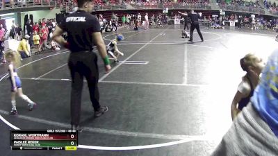 46-48 lbs Quarterfinal - Korahl Wortmann, League Of Heroes Wrestling Club vs Paislee Reker, Sidney Wrestling Club