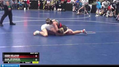 110 lbs Cons. Round 5 - Aiden Hellman, Immortal Athletics WC vs Gage Spurgeon, Moen Wrestling Academy