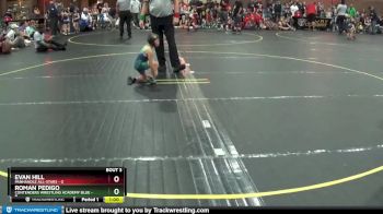 44 lbs Round 2 (4 Team) - Roman Pedigo, Contenders Wrestling Academy Blue vs Evan Hill, Panhandle All-Stars