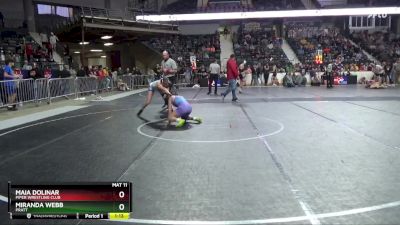 130 lbs Quarterfinal - Miranda Webb, Pratt vs Maia Dolinar, Piper Wrestling Club