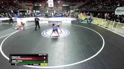 72-76 lbs Round 2 - Abby Vega, California vs Tram Do, South San Francisco Gator WC