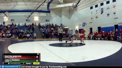 95 lbs Round 2 (4 Team) - Paxton Babcock, New Palestine vs Carlo Federici, Carmel