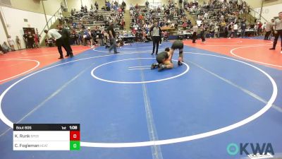 110 lbs Quarterfinal - Kade Runk, Sperry Wrestling Club vs Caleb Fogleman, Heat