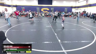 64 lbs Semifinal - Seller Sisk, White Knoll Youth Wrestling vs Colten Weidman, C2X