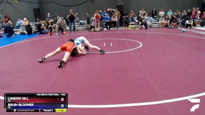 102 lbs Semifinal - Landon Hill, AK vs Bruin Bloomer, OR