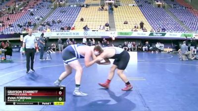 235 lbs Round 5 (8 Team) - Grayson Starrett, Apprentice School vs Evan Foreman, Dubuque WC