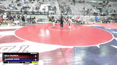 50 lbs Semifinal - Nyla Valencia, CA vs Makenize Smith, IN