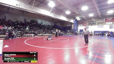 113 lbs Semifinal - Elijah Poe, Calvary Chapel SA vs Sean Zapata, Camarillo