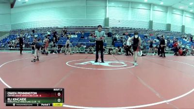 90 lbs Round 1 (6 Team) - Eli Kincaide, Noblesville Wrestling Club vs Owen Pennington, Center Grove Wrestling Club