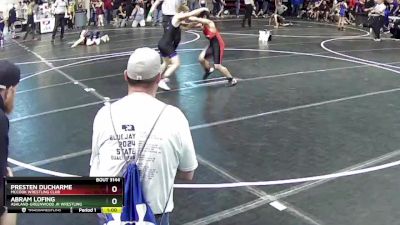 95 lbs Cons. Round 2 - Abram Lofing, Ashland-Greenwood Jr Wrestling vs Presten Ducharme, McCook Wrestling Club