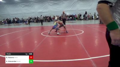 110 lbs Final - Brock Adams, Wrightsville vs Andrew Alexander, Burnham