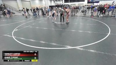 115 lbs Cons. Round 1 - Ember Zupanc, CrassTrained: Weigh In Club vs Yamilett Cortez, Arizona Girls Wrestling