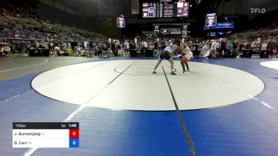 170 lbs Cons 16 #1 - Junior Bumanglag, California vs Brandon Carr, Pennsylvania