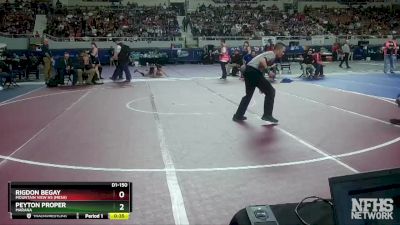 D1-150 lbs 5th Place Match - Rigdon Begay, Mountain View Hs (Mesa) vs Peyton Proper, Marana