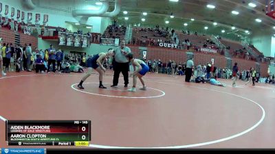 145 lbs Cons. Round 4 - Aiden Blackmore, Legends Of Gold Wrestling vs Aaron Clopton, Bloomington South Wrestling Cl