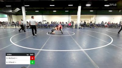 120 lbs Round Of 128 - Grant McCord, NC vs Keanu Dillard, PA