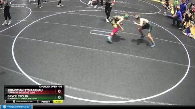 95 lbs Round 3 - Sebastian Stsiapanau, Team Bear Wrestling Club vs Bryce Stolin, Summerville Takedown Club