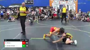 70 lbs Round 2 (6 Team) - Kai Weiss, East Kansas Eagles vs Cal Vander Broek, The Funky Singlets Teal