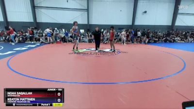 150 lbs Cons. Round 1 - Noah Saqallah, Washington vs Keaton Mattinen, Thunder Mountain WC