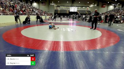 54 lbs Quarterfinal - Andy Davis, Dendy Trained Wrestling vs Knox Payne, Roundtree Wrestling Academy