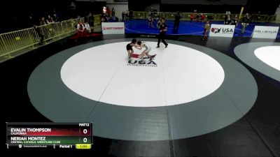 80 lbs Cons. Round 1 - Evalin Thompson, California vs Neriah Montez, Central Catholic Wrestling Club